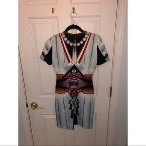 Clover Canyon Dresses - Clover Canyon Mini Neoprene Blue Dress Clover Canyon Dresses - Clover Canyon Mini Neoprene Blue Dress